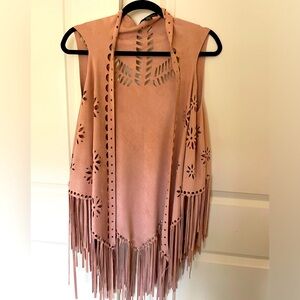 Modena Faux Suede Poncho
